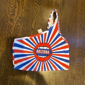 one sleeve arizona crop top
